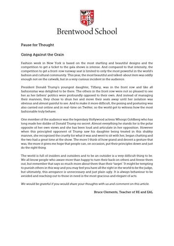 Going Against the Grain