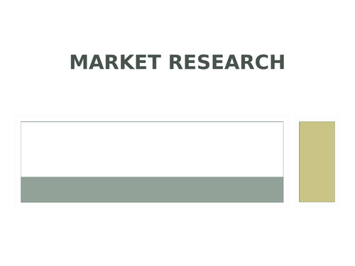 edexcel A level Business.   Market research