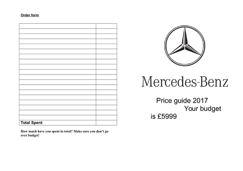 Investigative Addition and Subtraction Mercedes Challenge.