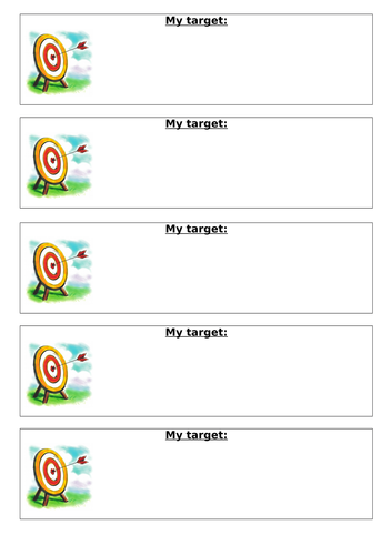 'My Target' self or peer assessment.