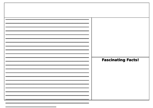 Fact boxes with lines (blank and easily adaptable).