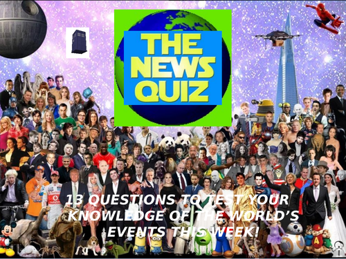 The News Quiz 20th - 27th November 2017 Form Tutor Time Topical Events Settler Starter