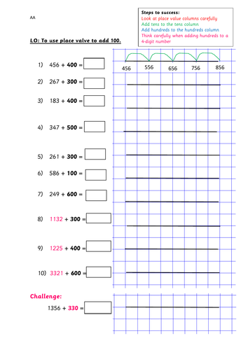 year-3-adding-multiples-of-100-to-3-digit-numbers-using-a-numberline-teaching-resources
