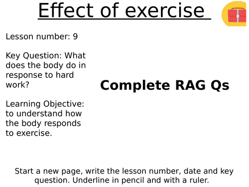 Response to exercise - Bioenergetics