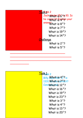 recognise and use square numbers and cube numbers year 5 teaching