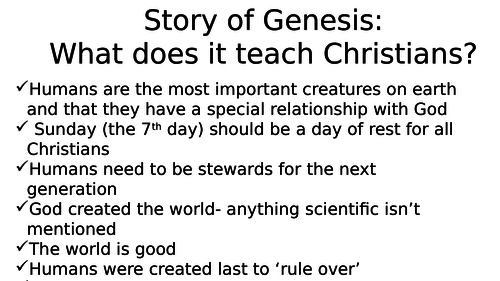 GCSE RELIGIOUS STUDIES CHRISTIANITY UNIT 1 *CREATION*
