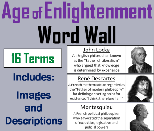 Age of Enlightenment Word Wall Cards