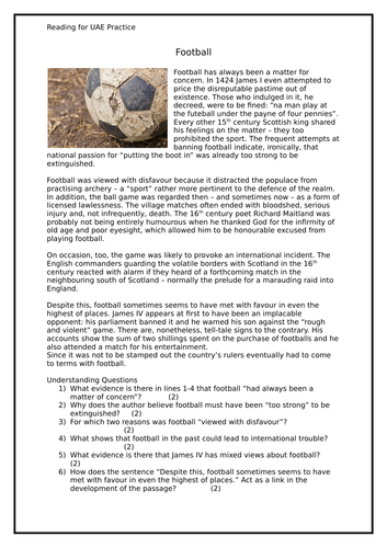 Reading for UAE - Mini Passages