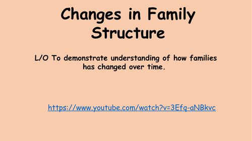 Changes to family structure over time