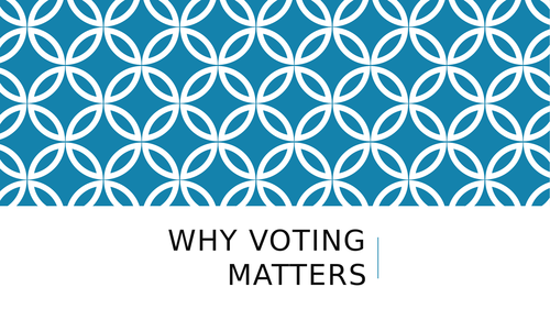 Year 12/13 (Sixth Form) Assembly - Why voting matters