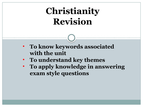 AQA 9-1 Christianity Beliefs and Practices Revision Lesson