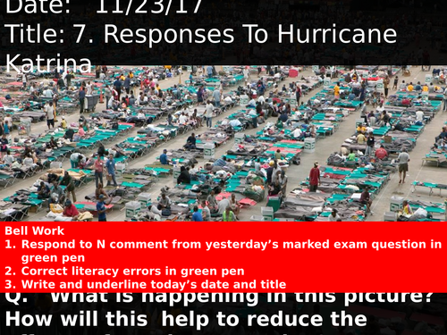 7. Responses To Hurricane Katrina