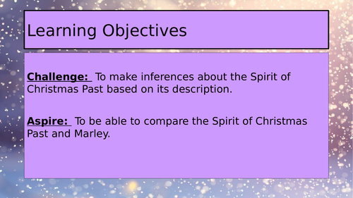 Comparing Marley and The Spirit of Christmas Past