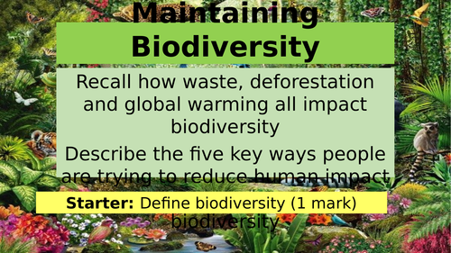AQA GCSE Biology B7 Maintaining Biodiversity