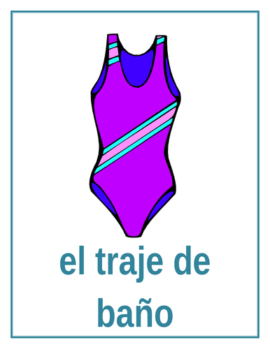 Ropa (Clothing in Spanish) Posters