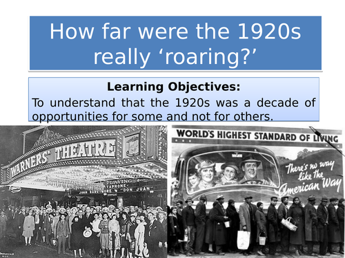 How far were the 1920s roaring?
