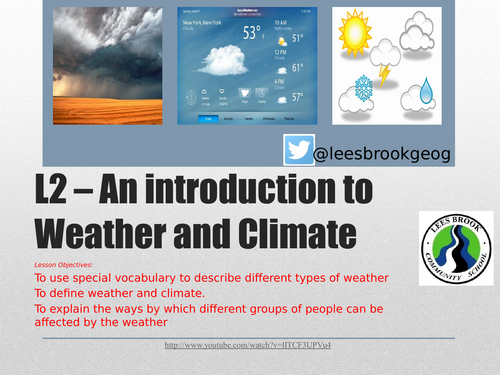 KS3 weather L1 weather intro fully resourced