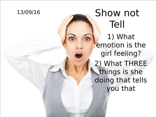 Show Not Tell Your Emotion Lesson Starters