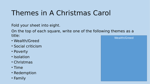 A Christmas Carol Homework Activities
