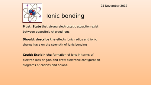 New BTEC Level 3 Applied science_Unit 1_A1_The ionic bonding_ Lesson 2