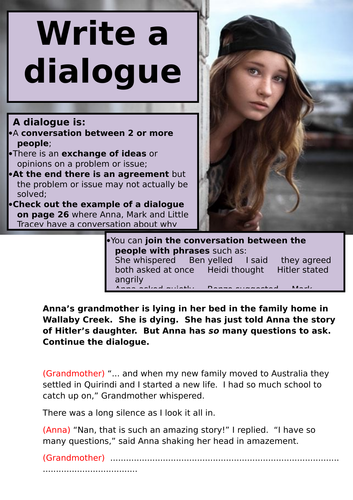 Hitler's Daughter - Write a Dialogue