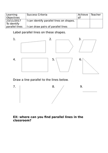 parallel and perpendicular lines