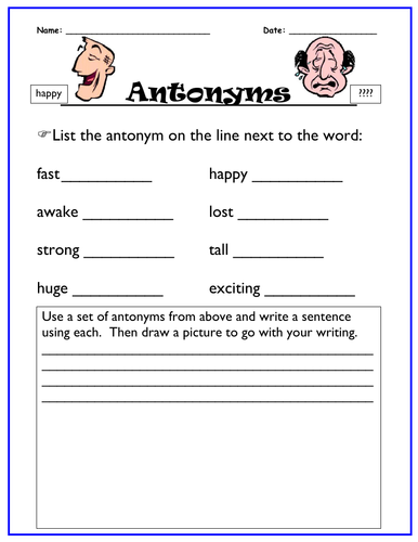 Antonyms - 3 Resources