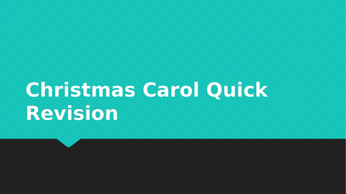 Christmas Carol and Macbeth Quick Revision
