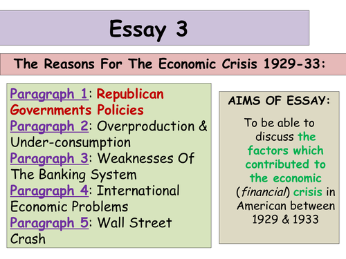 economic crisis essay