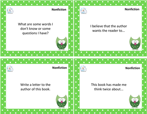 Reading Response Task Cards {Fiction and Informational Nonfiction}