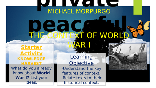 Private Peaceful: The Context of World War I