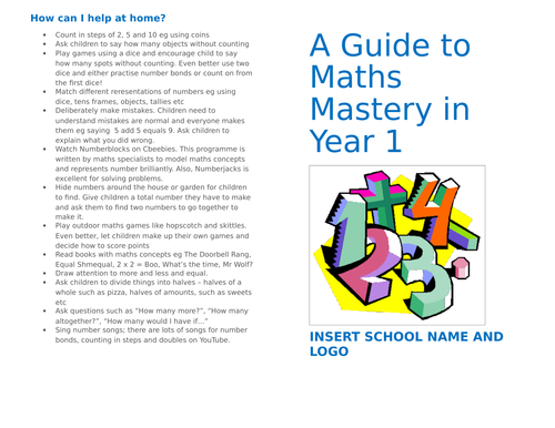 A Guide To Mastery In Maths In Year 1 (for parents)