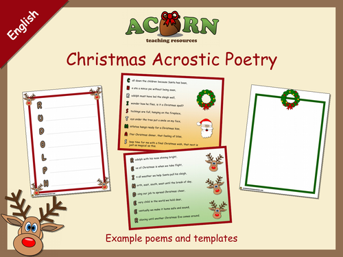 Christmas Acrostic Poetry