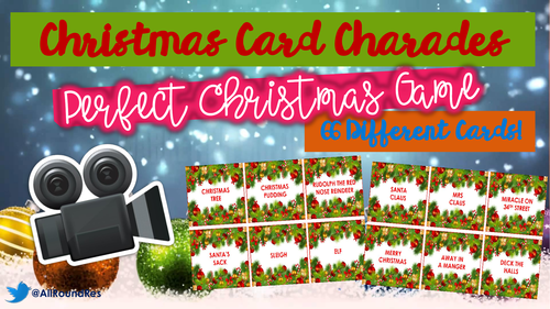 CHRISTMAS Charades Game Cards!