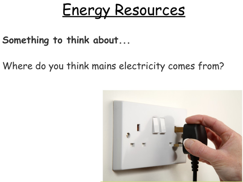 Renewable and non-renewable energy resources