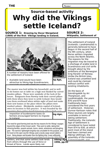 Why did the Vikings settle Iceland?