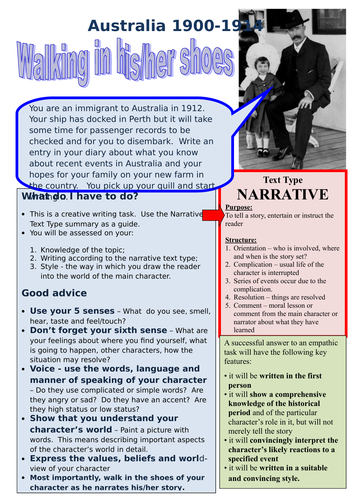 Walking in his/her shoes - Australia 1900-1914