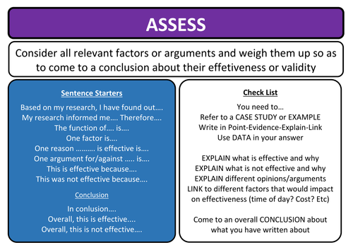 AQA question sentence starters | Teaching Resources