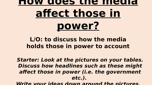 Role of the Media