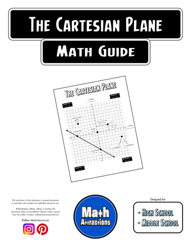 Math Guide - The Cartesian Plane by MathAttractions | Teaching Resources