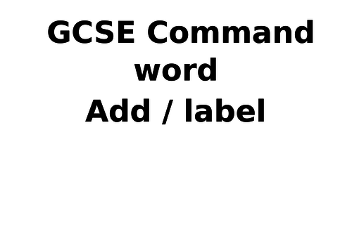 GCSE Science Command Words