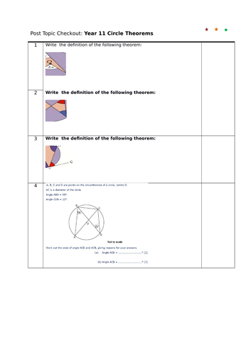 Maths  Check in and check out topics