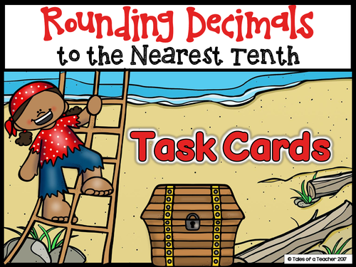 Rounding Decimals to the Nearest Tenth Task Cards