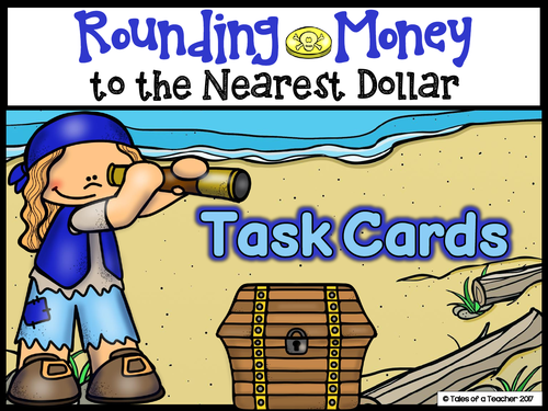 Rounding Money to the Nearest Dollar Task Cards