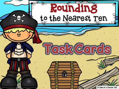 Rounding to the Nearest Ten Task Cards