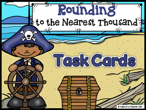 Rounding to the Nearest Thousand Task Cards