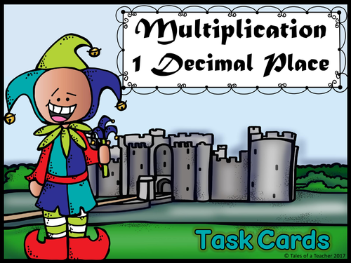 Multiplication 1 Decimal Place Task Cards