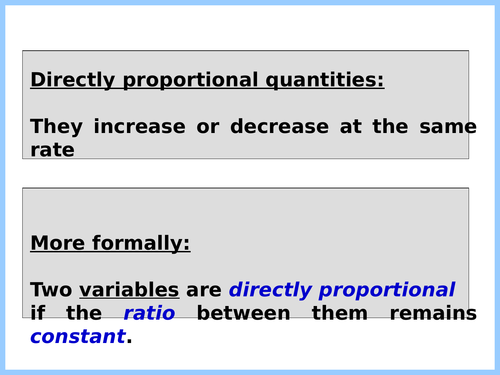 Direct and Inverse Proportions