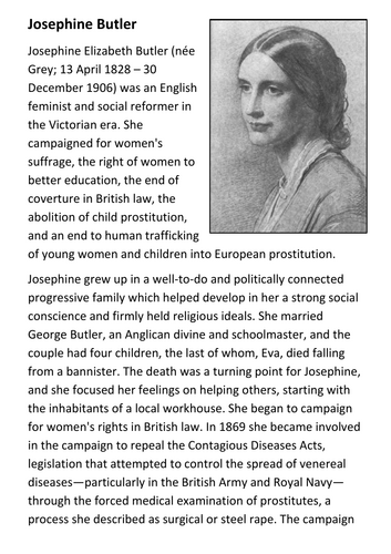 Josephine Butler Handout
