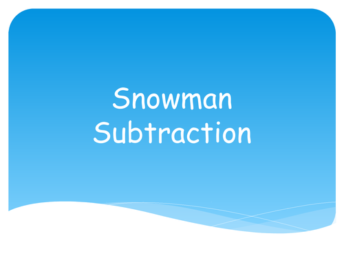 Snowman / Christmas / Winter Maths - Subtraction Take Away One Less, EYFS Reception